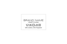Laundry care label Model TC-M198 Laundry care textile labels Model TC-M198
