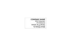 Laundry care label Model TC-M404 Laundry care textile labels Model TC-M404