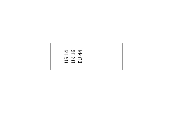 Size label for clothes Model TL-M168