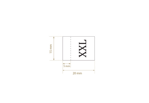 Size label for clothes Model TL-M170