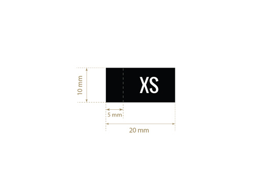 Size label for clothes Model TL-M175