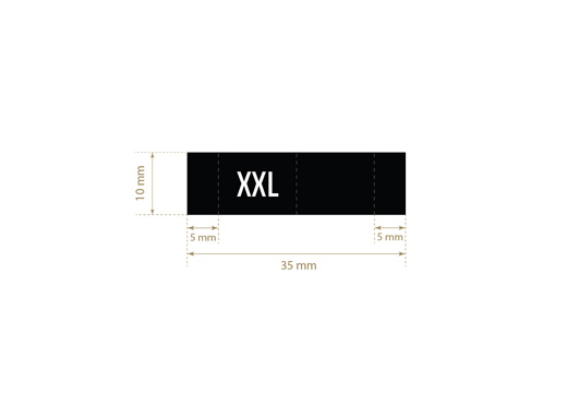 Size label for clothes Model TL-M177