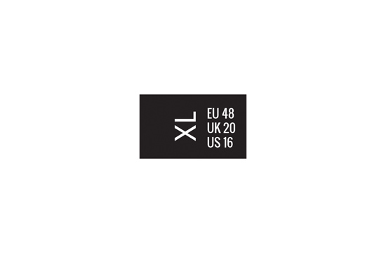 Size label for clothes Model TL-M226