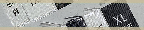 Size label for clothes Model TL-M171